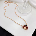 [⭐DORISW] LUCKY  CARNELIANS LADYBUG NECKLACE