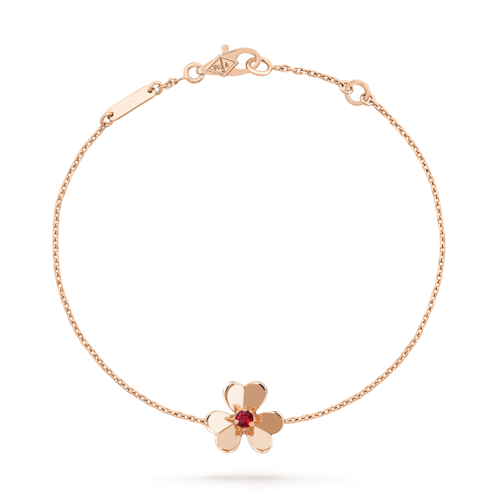 [⭐DORISW] FRIVOLES GOLD-ARMBAND MIT BLUME UND ROSA MALACHIT
