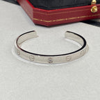[⭐DORISW] LOVE BRACELET 6.1MM 1 DIAMOND OPEN CUFF