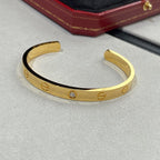 [⭐DORISW] LOVE BRACELET 6.1MM 1 DIAMOND OPEN CUFF
