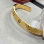 [⭐DORISW] LOVE BRACELET 6.1MM 1 DIAMOND OPEN CUFF