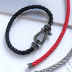 [⭐DORISW] FORCE LARGE SERIES HORSESHOE BLACK SAMURAI BRACELET