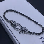 [⭐DORISW] FORCE ラージホースシュー フルダイヤモンド テニスブレスレット