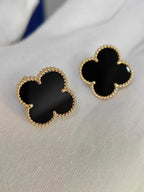 [[⭐DORISW] ] CLOVER 20MM BLACK MOP EARRINGS