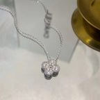 [⭐DORISW] CLOVER 15MM DIAMOND SINGLE FLOWER NECKLACE