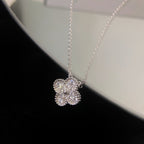 [⭐DORISW] CLOVER 15MM DIAMOND SINGLE FLOWER NECKLACE