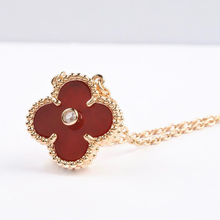 [⭐DORISW] CLOVER 15MM DIAMOND KARNELOL HALSKETTE
