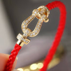 [⭐DORISW] FORCE LARGE HORSESHOE FULL DIAMOND BRACELET SILVER