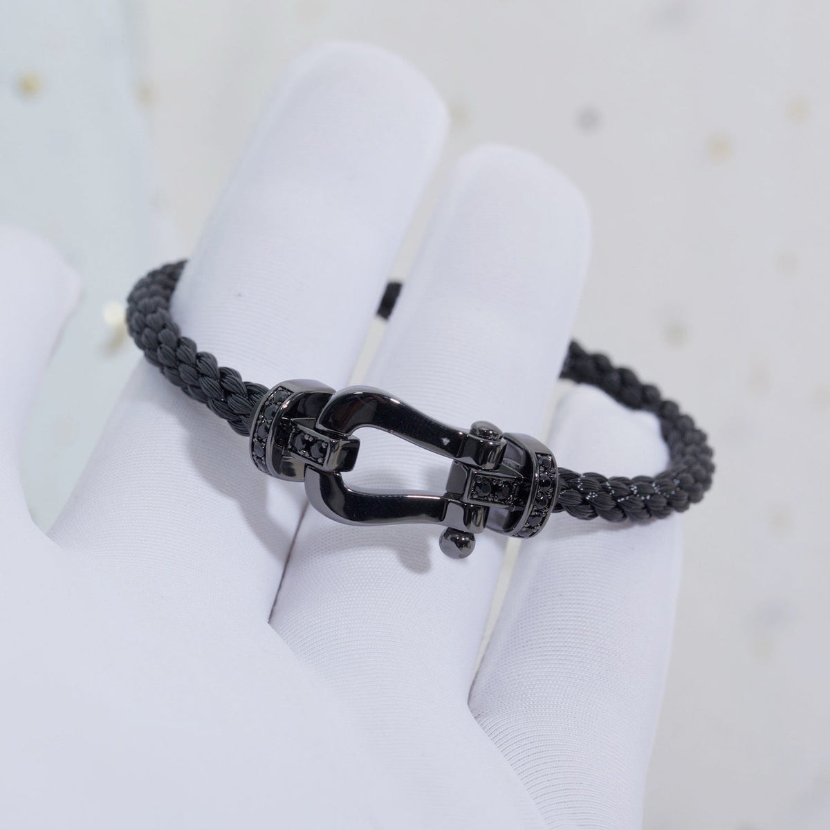 [⭐DORISW] FORCE LARGE SERIES HORSESHOE BLACK SAMURAI BRACELET