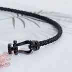 [⭐DORISW] FORCE LARGE SERIES HORSESHOE BLACK SAMURAI BRACELET