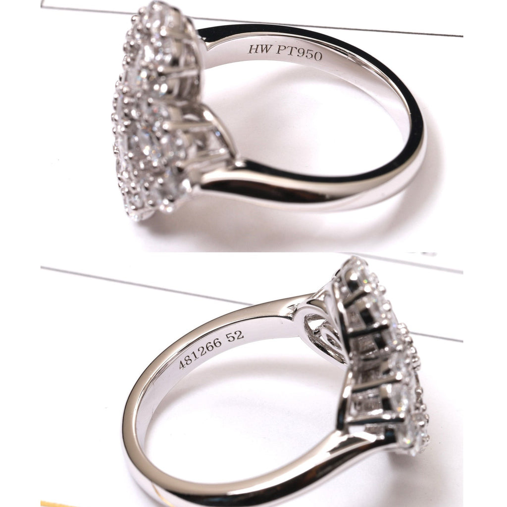 [⭐DORISW] LOOP RING FULL MOTIF DIAMOND 16MM SILVE