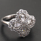 [⭐DORISW] LOOP RING FULL MOTIF DIAMOND 16MM SILVE