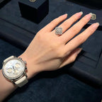 [⭐DORISW] LOOP RING FULL MOTIF DIAMOND 16MM SILVE