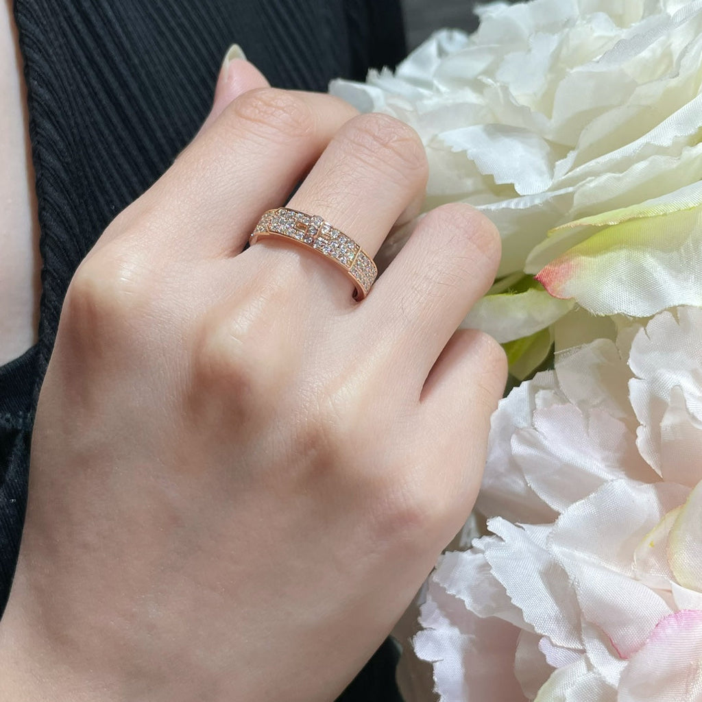 [⭐DORISW] KELLY PINK GOLD DIAMOND RING