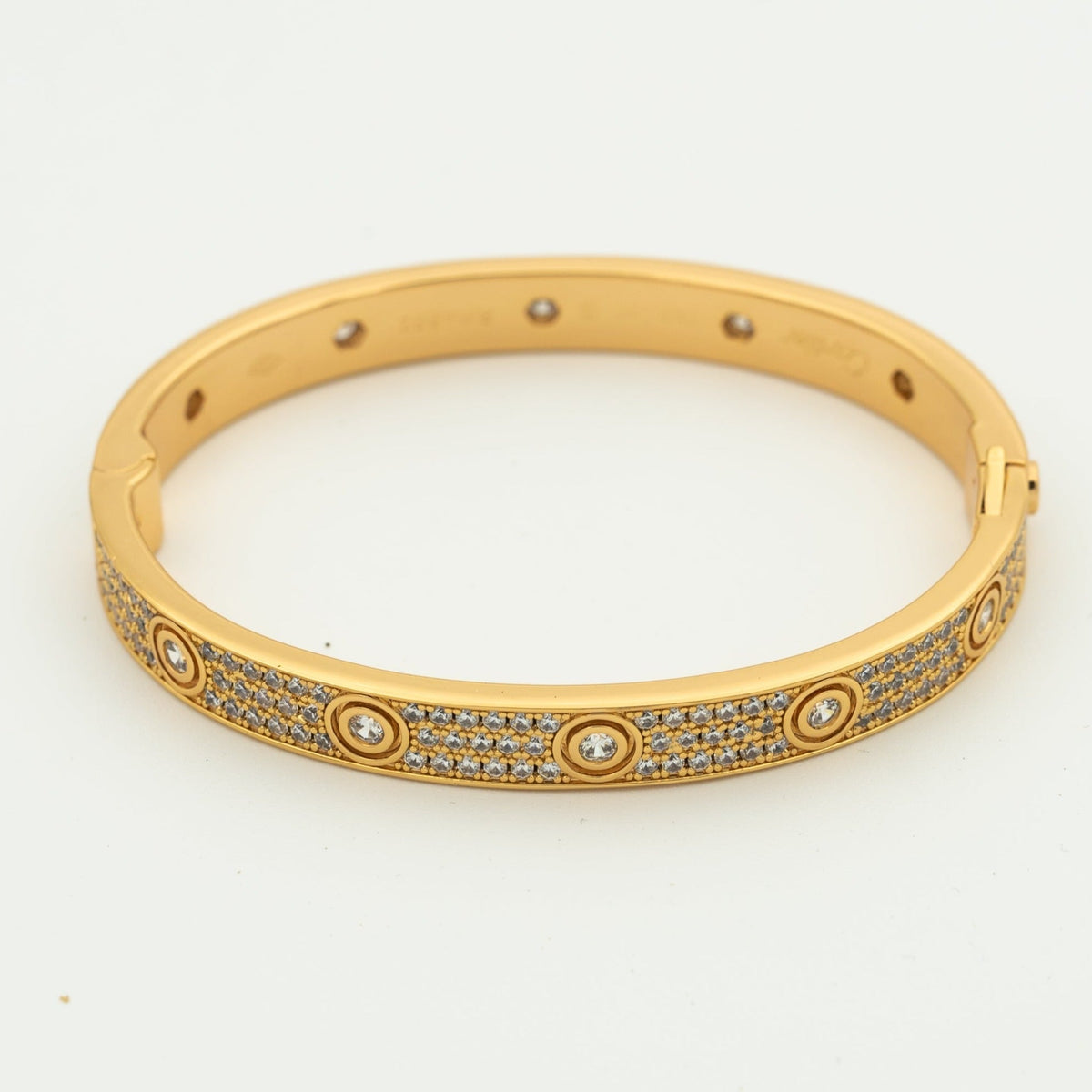 [⭐DORISW] LOVE ARMBAND 6,1 MM MIT DIAMANTEN BESETZT 10 GROSSE DIAMANTEN