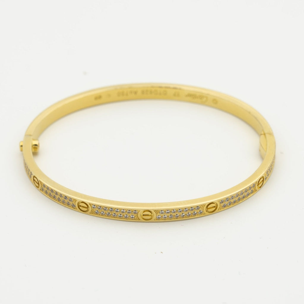 [⭐DORISW] LOVE BRACELET 3.65MM DIAMOND-PAVED