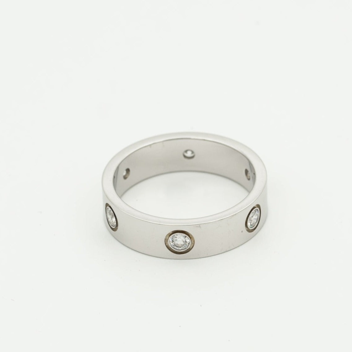 [⭐DORISW] LOVE RING 5,5MM 6 DIAMANTEN SILBER