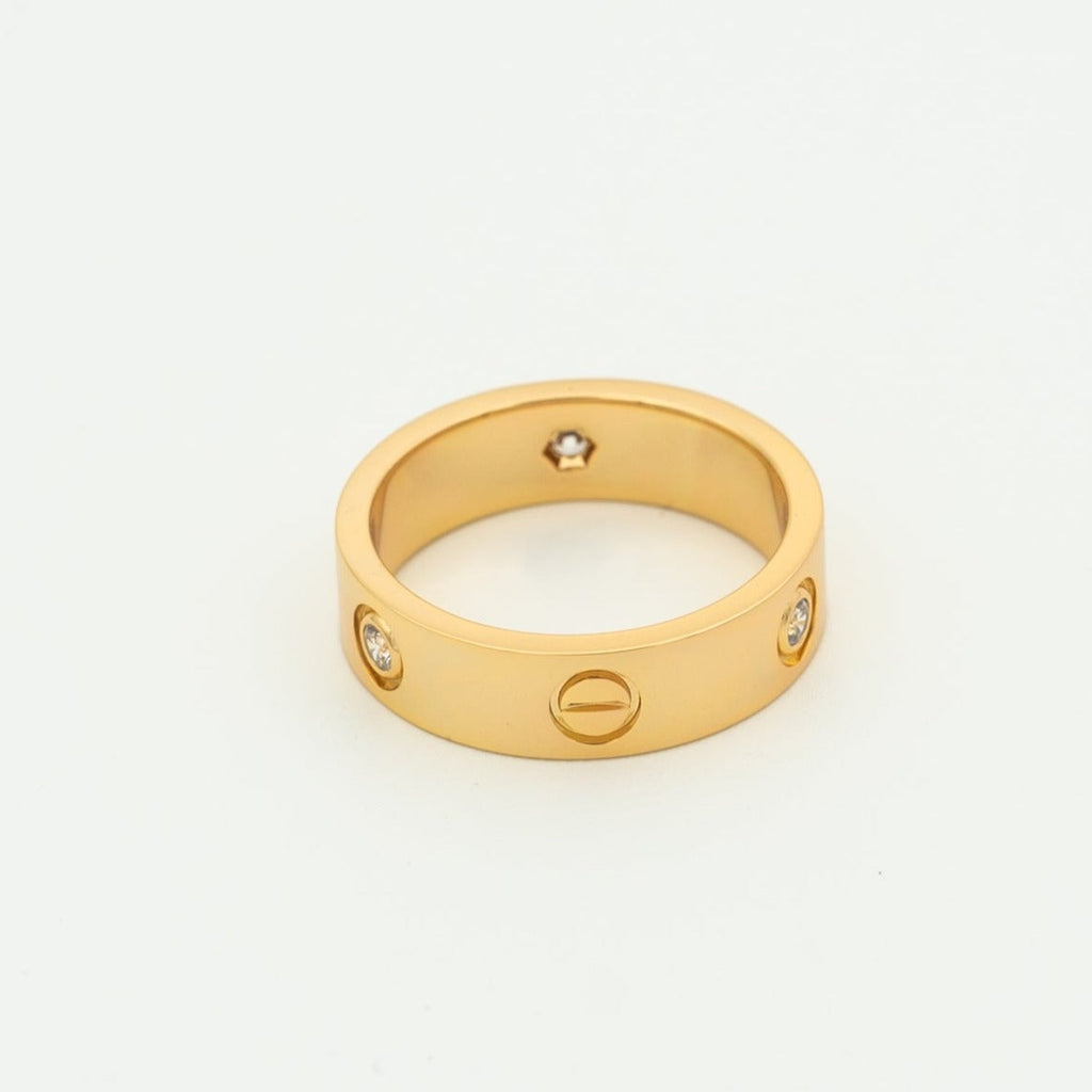 [⭐DORISW] LOVE RING 5,5 MM 3 DIAMANTEN ROSÉGOLD