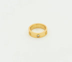 [⭐DORISW] ラブリング 5.5MM ダイヤモンド3石 ゴールド