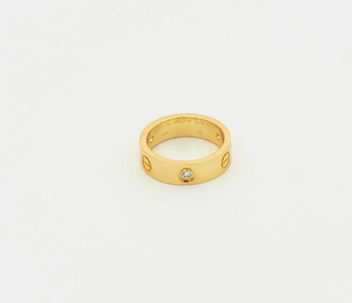[⭐DORISW] ラブリング 5.5MM ダイヤモンド3石 ゴールド