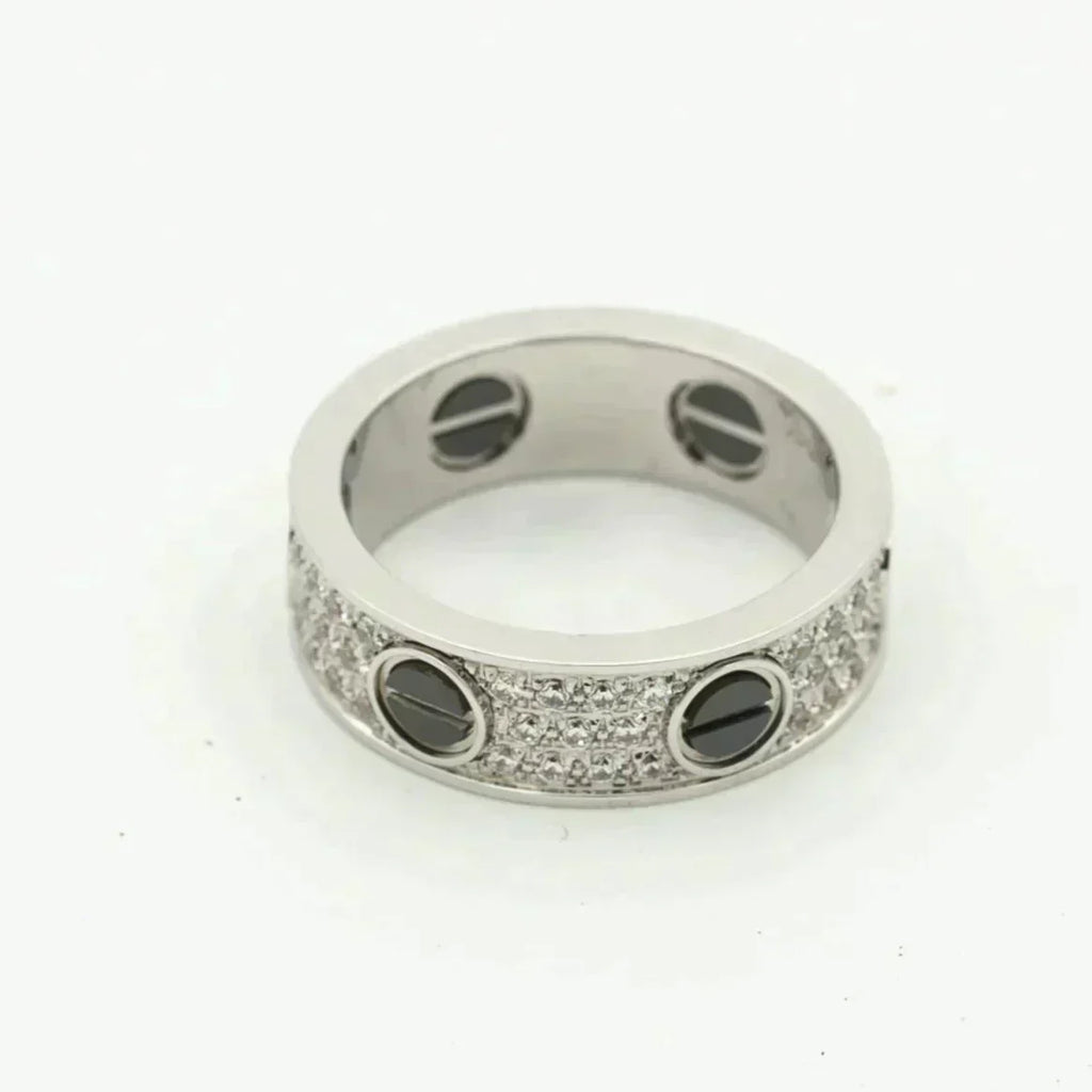 [⭐DORISW] LOVE RING 5,5 MM KERAMIK MIT DIAMANT-PAVÉ