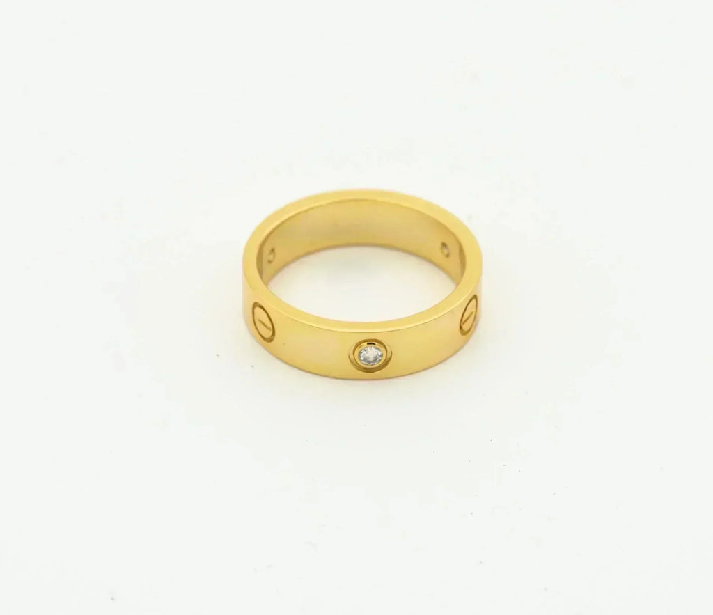 [⭐DORISW] LOVE RING 4MM 1 DIAMANT GOLD