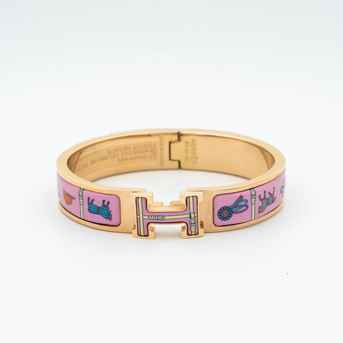 [⭐DORISW] H PINK GOLD BRACELET PINK CERAMIC