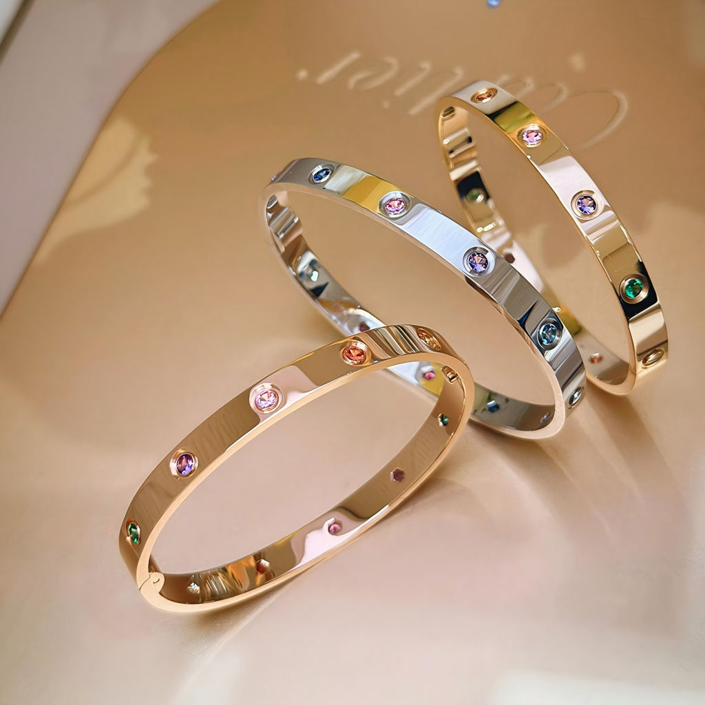 [[⭐DORISW] ] 2026 RAINBOW LOVE BRACELET 6.1MM  10 DIAMONDS