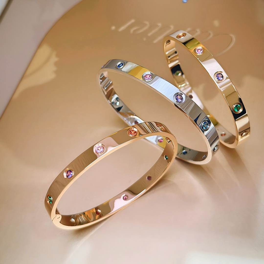 [[⭐DORISW] ] 2026 RAINBOW LOVE ARMBAND 6,1MM 10 DIAMANTEN