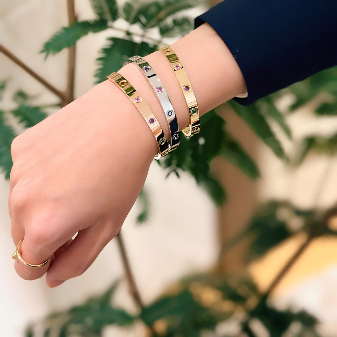 [[⭐DORISW] ] 2026 RAINBOW LOVE BRACELET 6.1MM  10 DIAMONDS