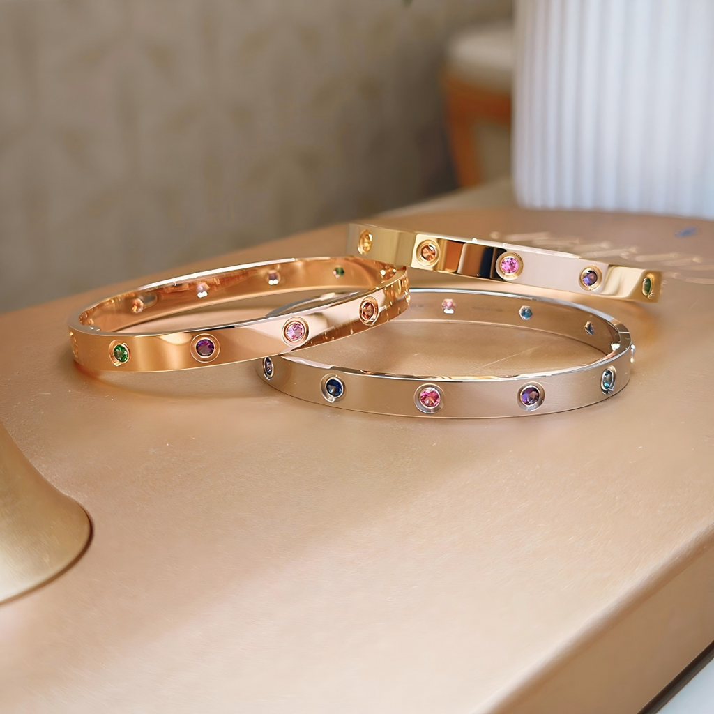 [[⭐DORISW] ] 2026 RAINBOW LOVE BRACELET 6.1MM  10 DIAMONDS