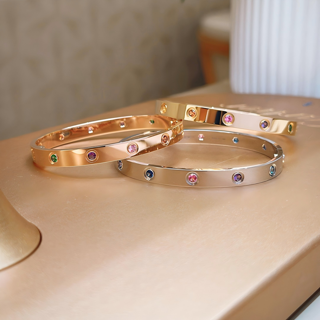 [[⭐DORISW] ] 2026 RAINBOW LOVE BRACELET 6.1MM  10 DIAMONDS