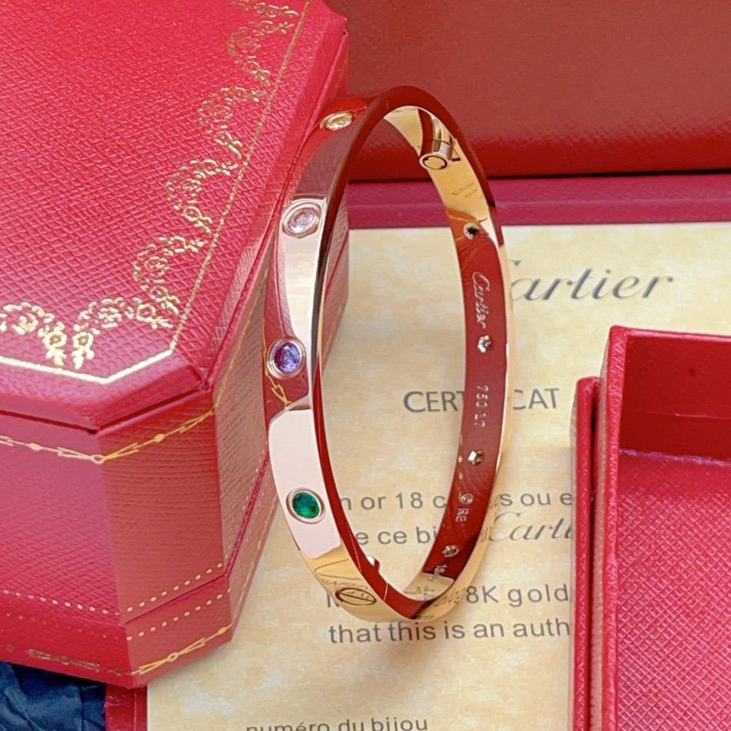 [[⭐DORISW] ] 2026 RAINBOW LOVE BRACELET 6.1MM  10 DIAMONDS