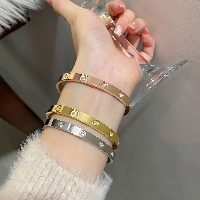 [[⭐DORISW] ] 2026 RAINBOW LOVE BRACELET 6.1MM  10 DIAMONDS