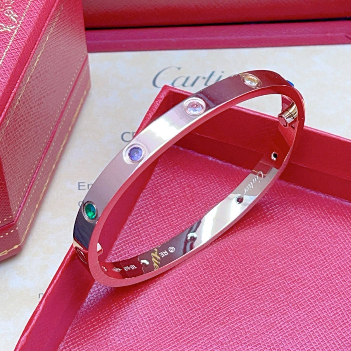 [[⭐DORISW] ] 2026 RAINBOW LOVE BRACELET 6.1MM  10 DIAMONDS