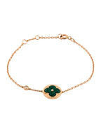[⭐DORISW] SUN MALACHITE 1 DIAMOND PINK GOLD BRACELET