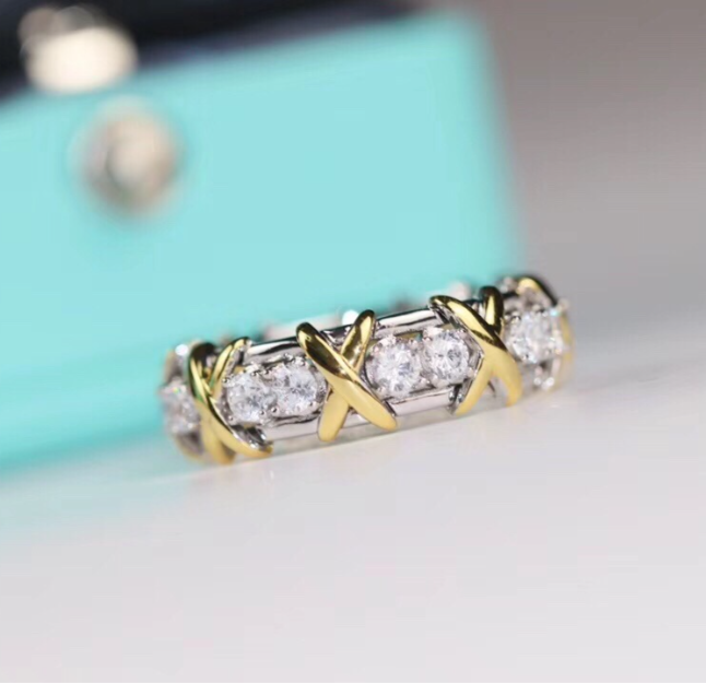 [[⭐DORISW] ]Klassischer Gold-Diamantring