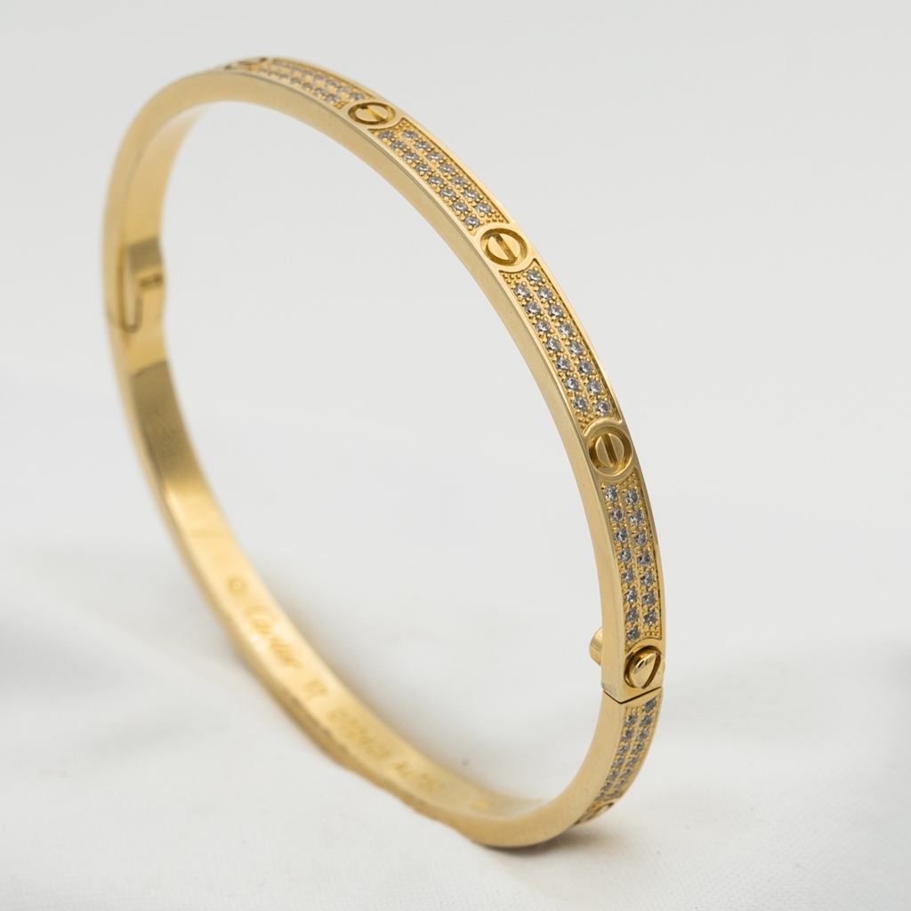 [⭐DORISW] LOVE BRACELET 3.65MM DIAMOND-PAVED