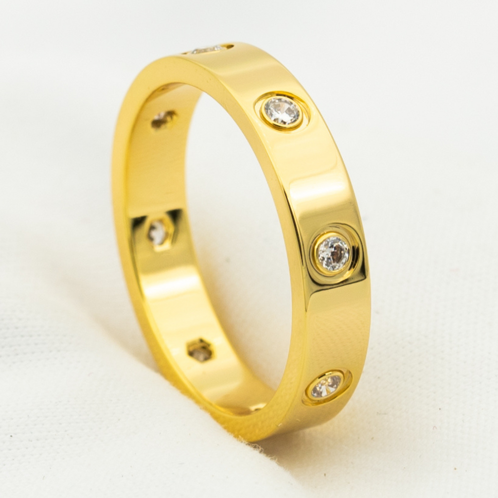 [⭐DORISW] ラブリング 3.6mm 8ダイヤモンド