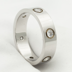 [⭐DORISW] LOVE RING 5,5MM 6 DIAMANTEN SILBER