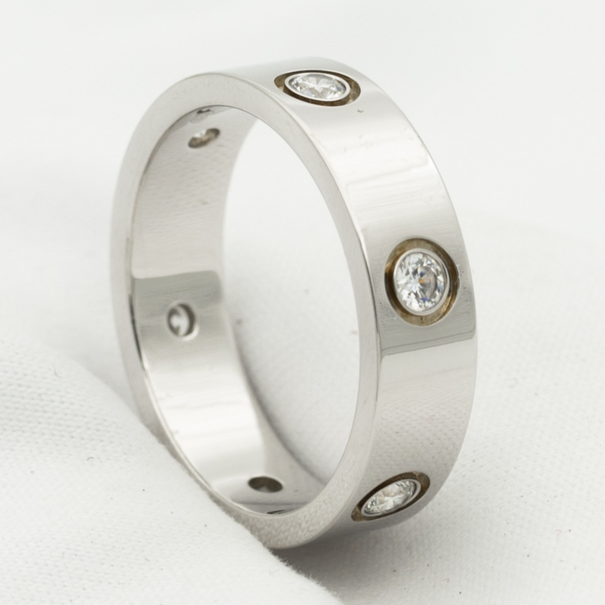 [⭐DORISW] LOVE RING 5,5MM 6 DIAMANTEN SILBER