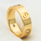 [⭐DORISW] LOVE RING 5,5 MM 3 DIAMANTEN ROSÉGOLD