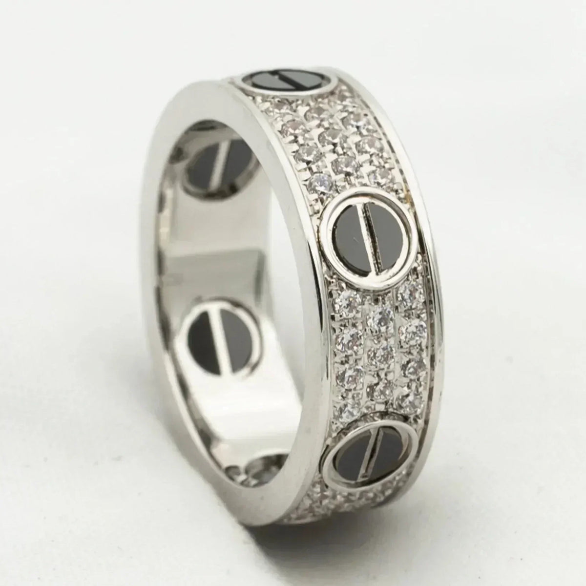 [⭐DORISW] LOVE RING 5,5 MM KERAMIK MIT DIAMANT-PAVÉ