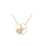 [⭐DORISW] CLOVER MOP DIAMOND ROSE GOLD NECKLACE