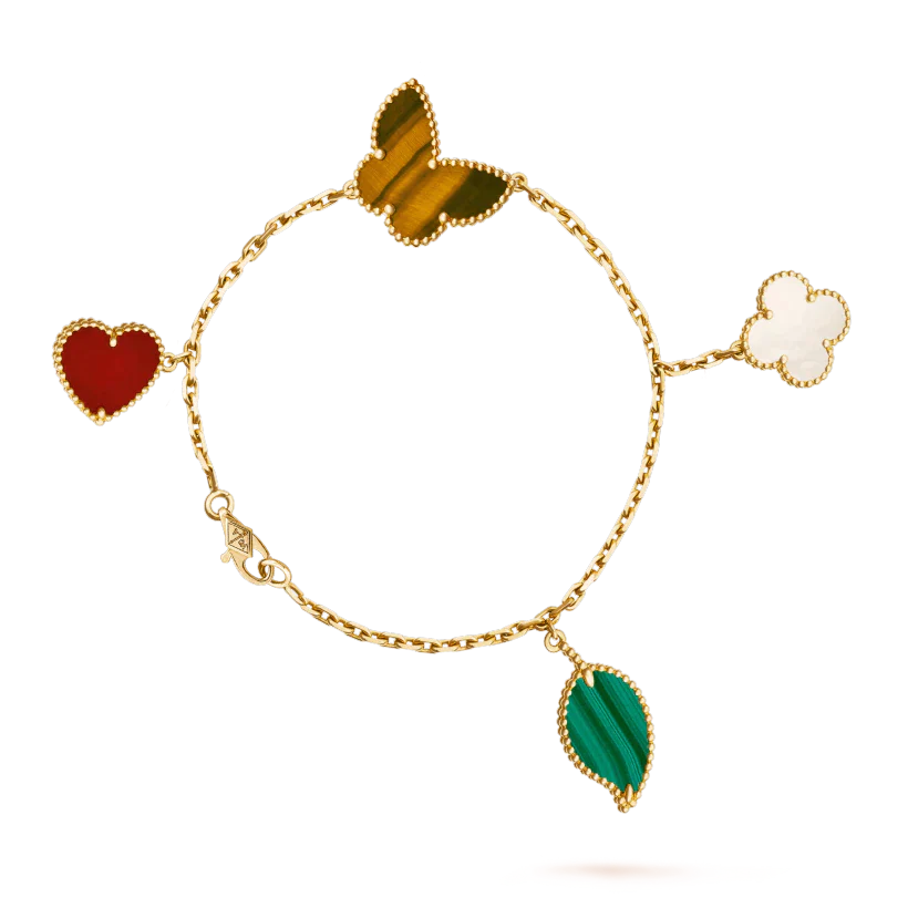 [⭐DORISW] LUCKY SPRING 5 MOTIF GOLD BRACELET