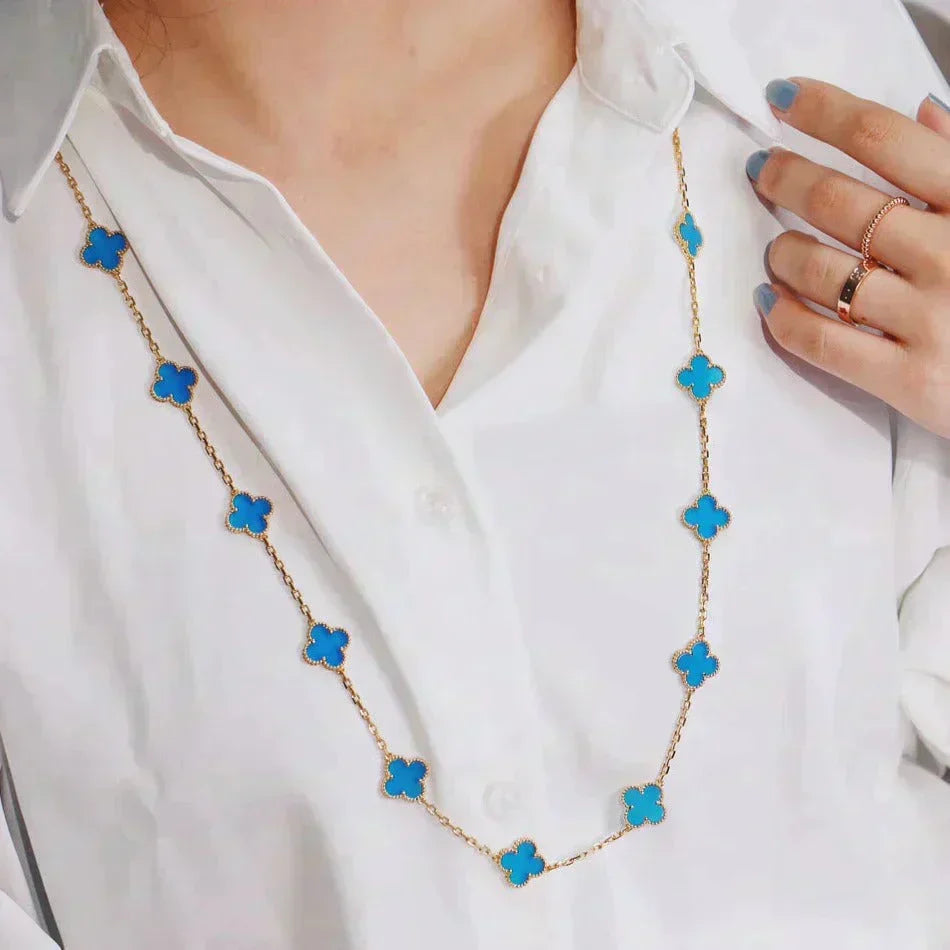 [⭐DORISW] CLOVER 20 MOTIFS TURQUOISE GOLD