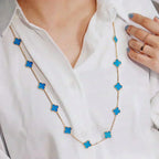 [⭐DORISW] CLOVER 20 MOTIFS TURQUOISE GOLD