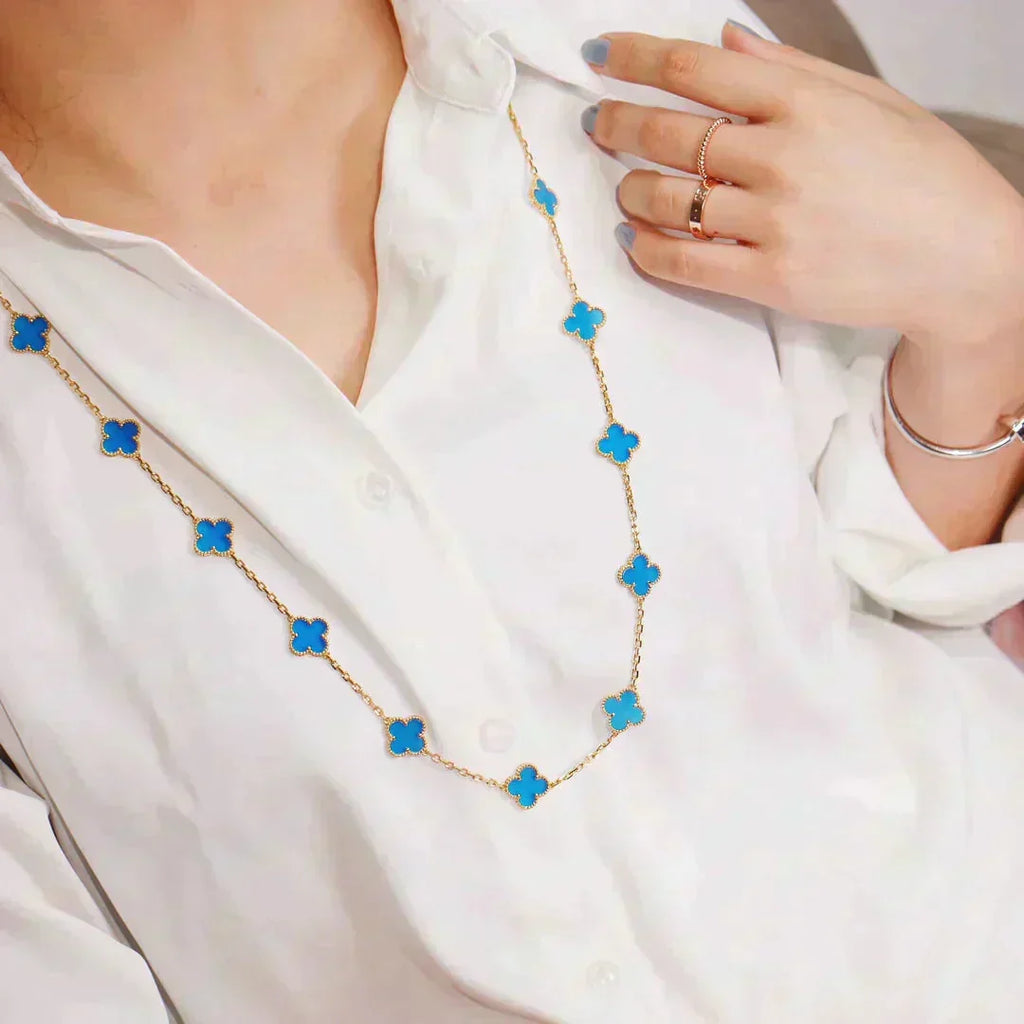 [⭐DORISW] CLOVER 20 MOTIFS TURQUOISE GOLD