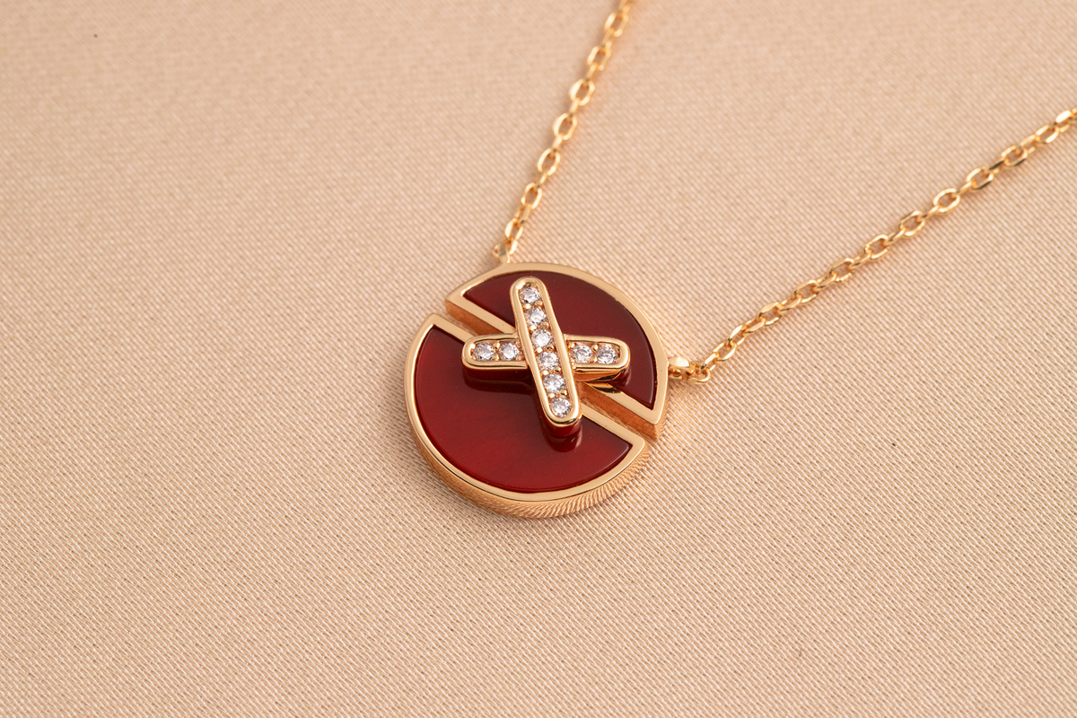 [⭐DORISW] JEUX DE PINK GOLD DIAMOND NECKLACE
