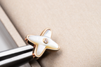 [⭐DORISW] JEUX DE WHITE MOP PINK GOLD DIAMOND EARRINGS